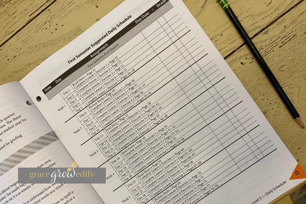 Homeschool LA Daily Routine with Master Books