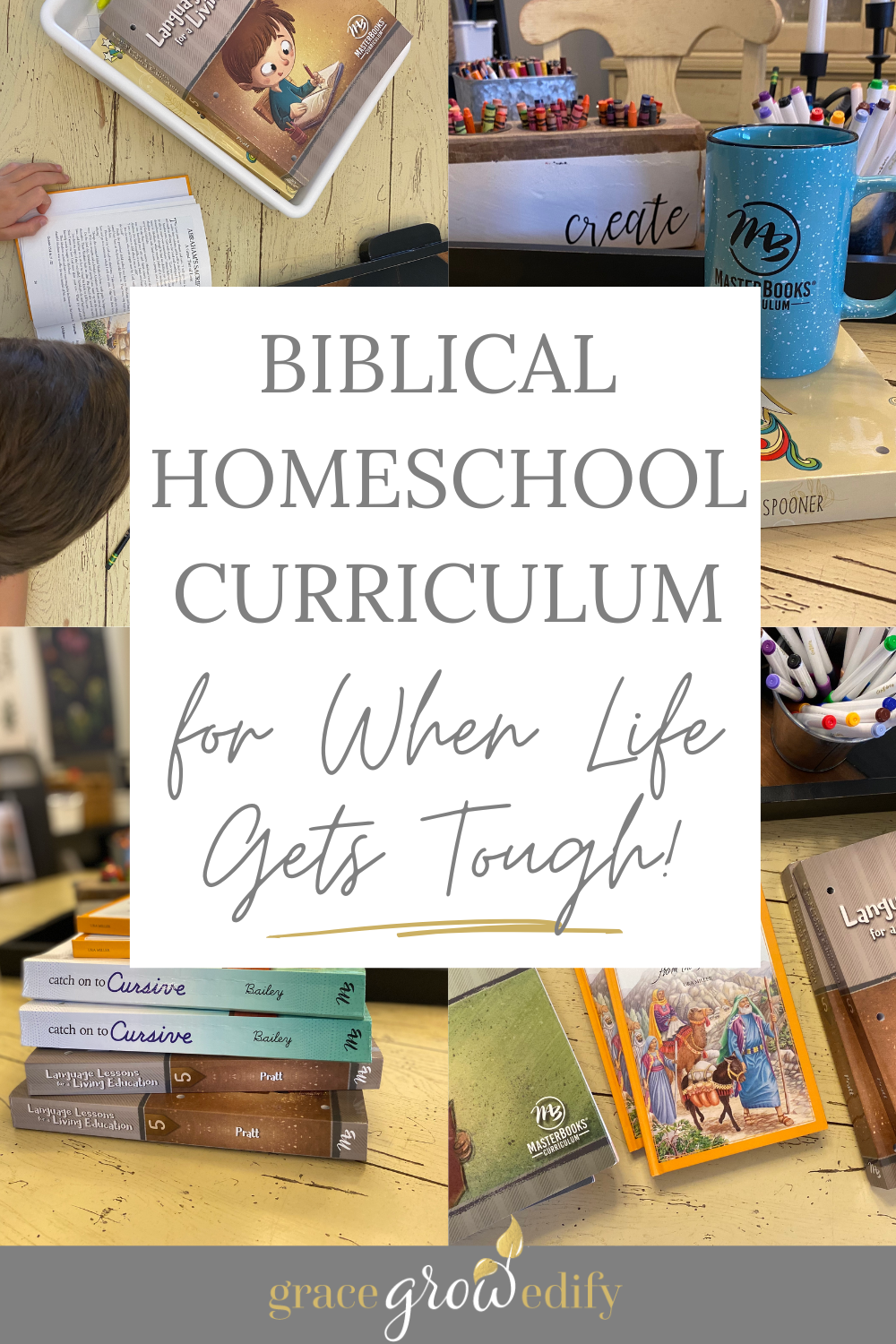 Biblical Homeschool Curriculum that's perfect for families navigating challenging seasons. Flexible curriculum to simplify routine.