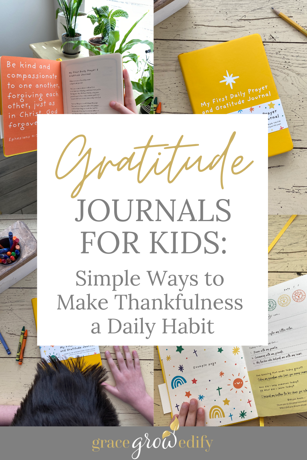 Faith-based gratitude journals for kids to build daily thankfulness and reflection in your Christian homeschool routine. Perfect for morning time or Bible journaling!